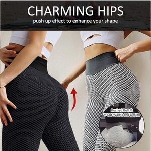 2 pairs Yoga Leggings Black & Gray with Bootie Lift 😁